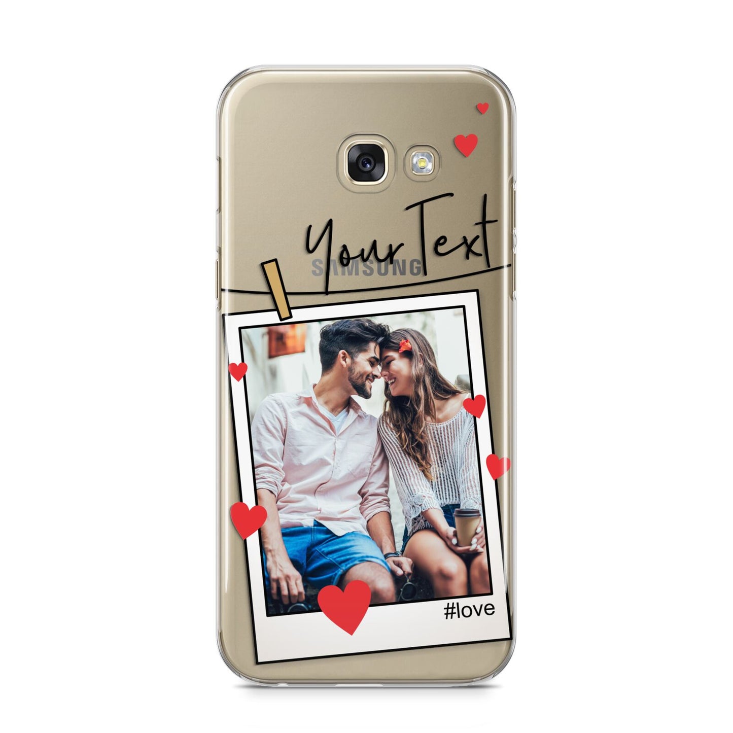 Valentine s Photo Samsung Galaxy A5 2017 Case on gold phone