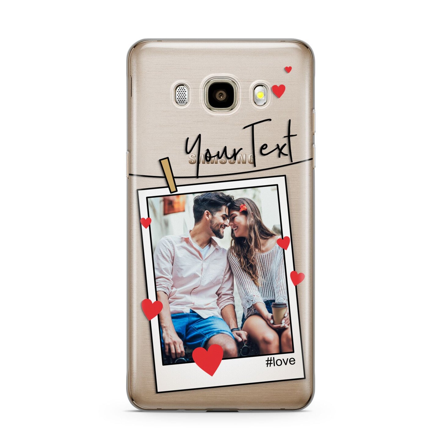 Valentine s Photo Samsung Galaxy J7 2016 Case on gold phone