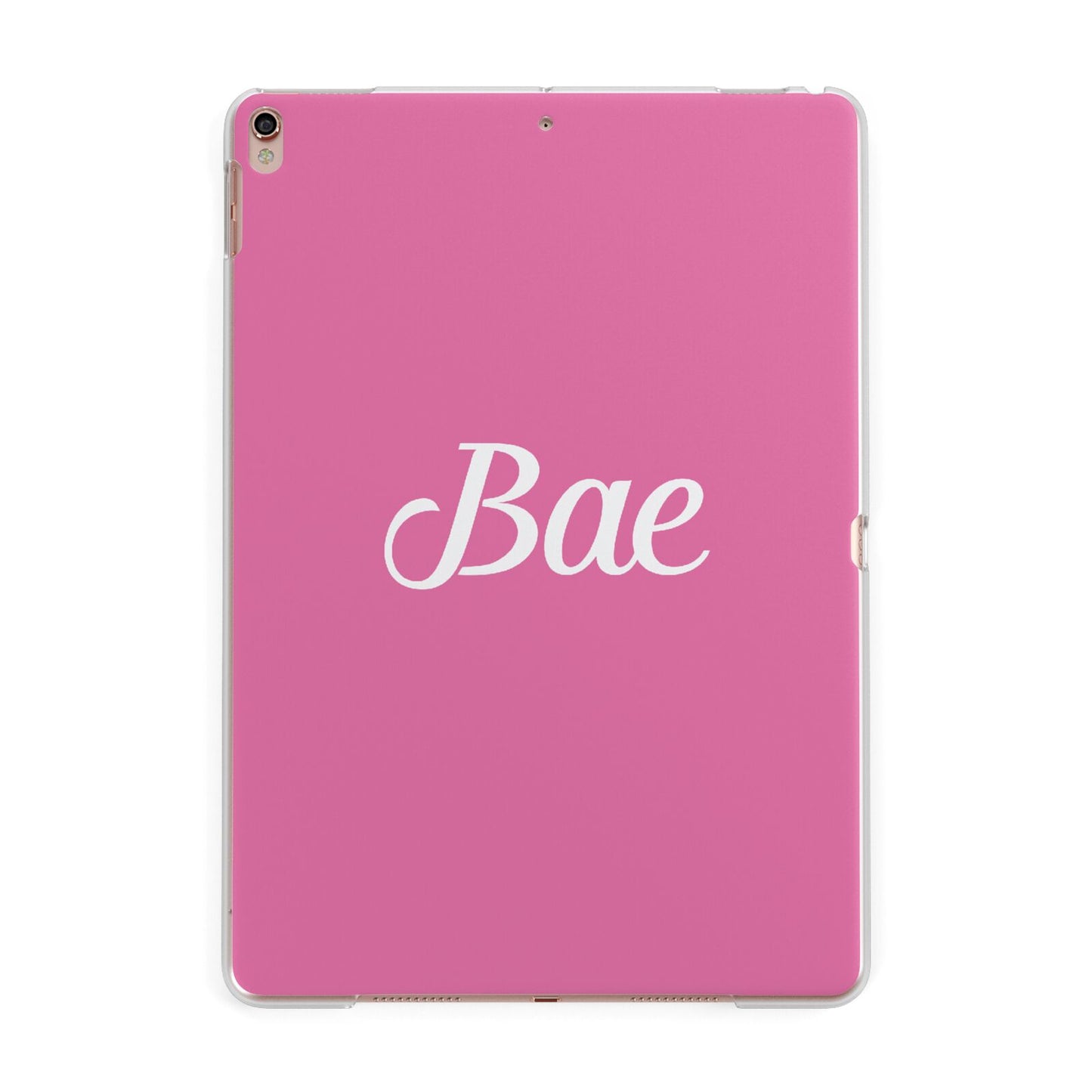 Valentines Bae Text Pink Apple iPad Rose Gold Case