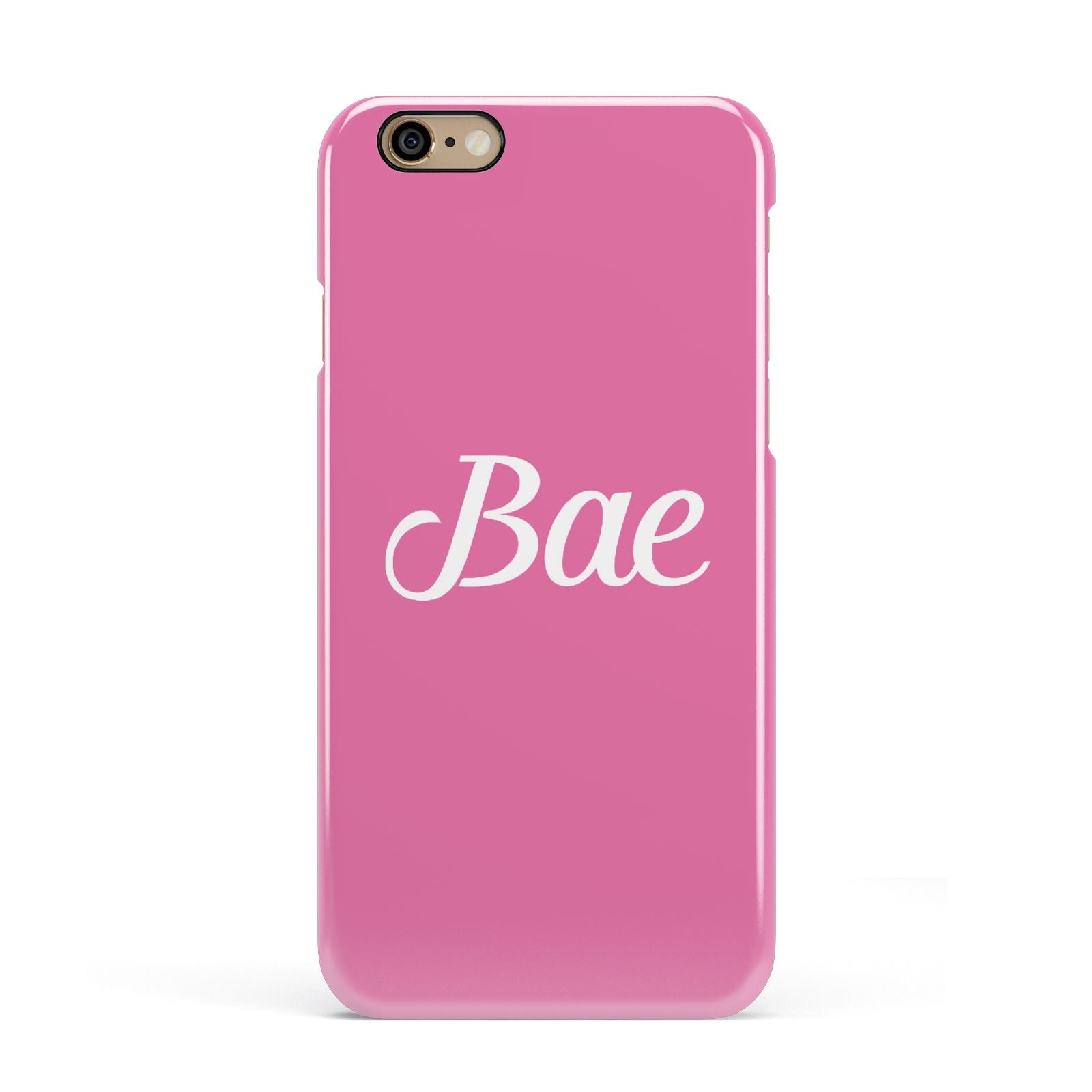 Valentines Bae Text Pink Apple iPhone 6 3D Snap Case