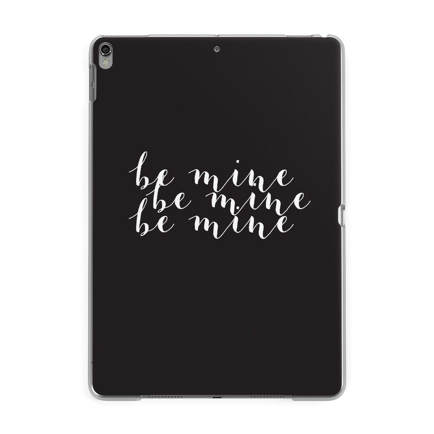 Valentines Be Mine Text Apple iPad Grey Case