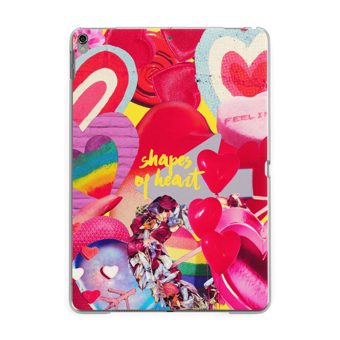 Valentines Cut Outs Apple iPad Grey Case