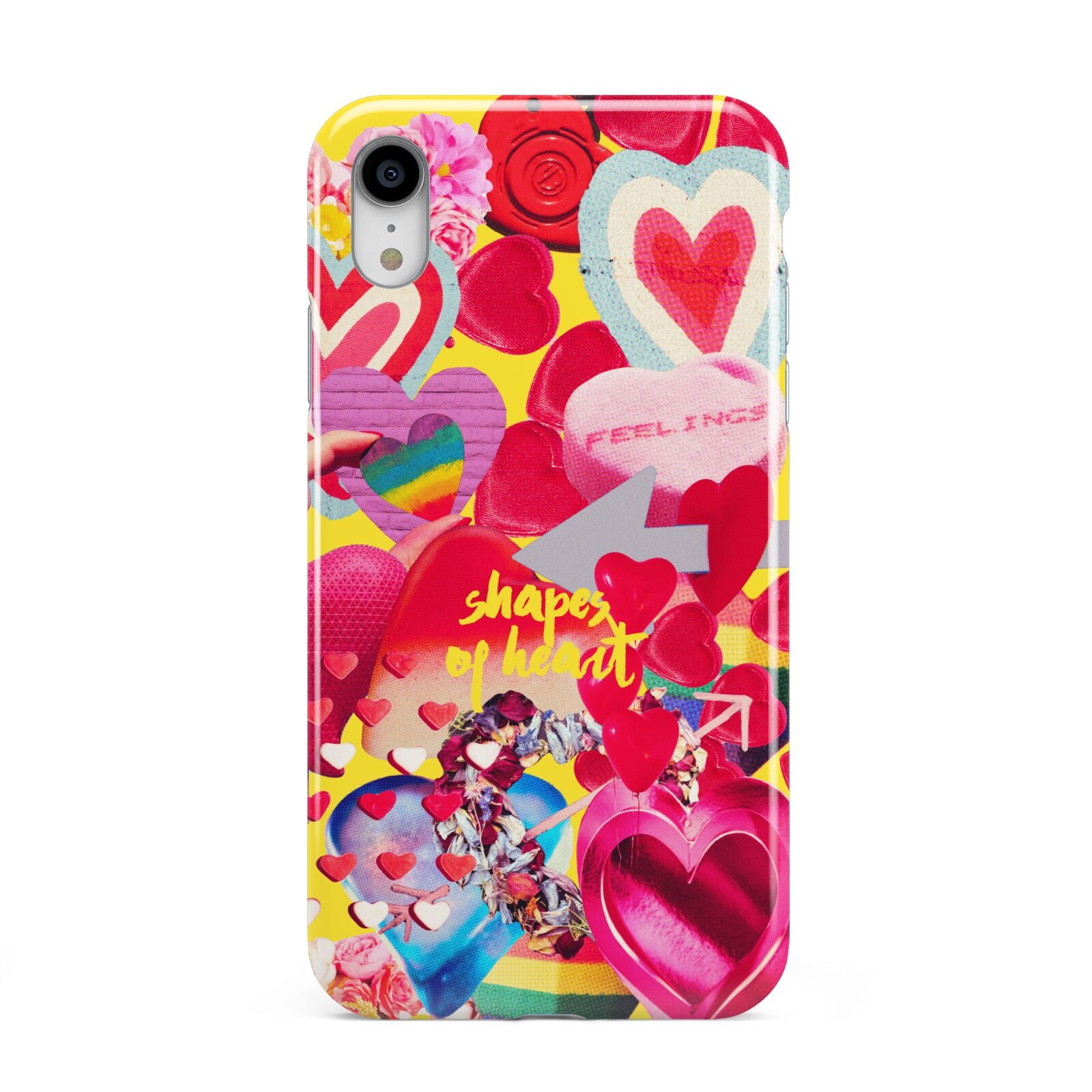 Valentines Cut Outs Apple iPhone XR White 3D Tough Case