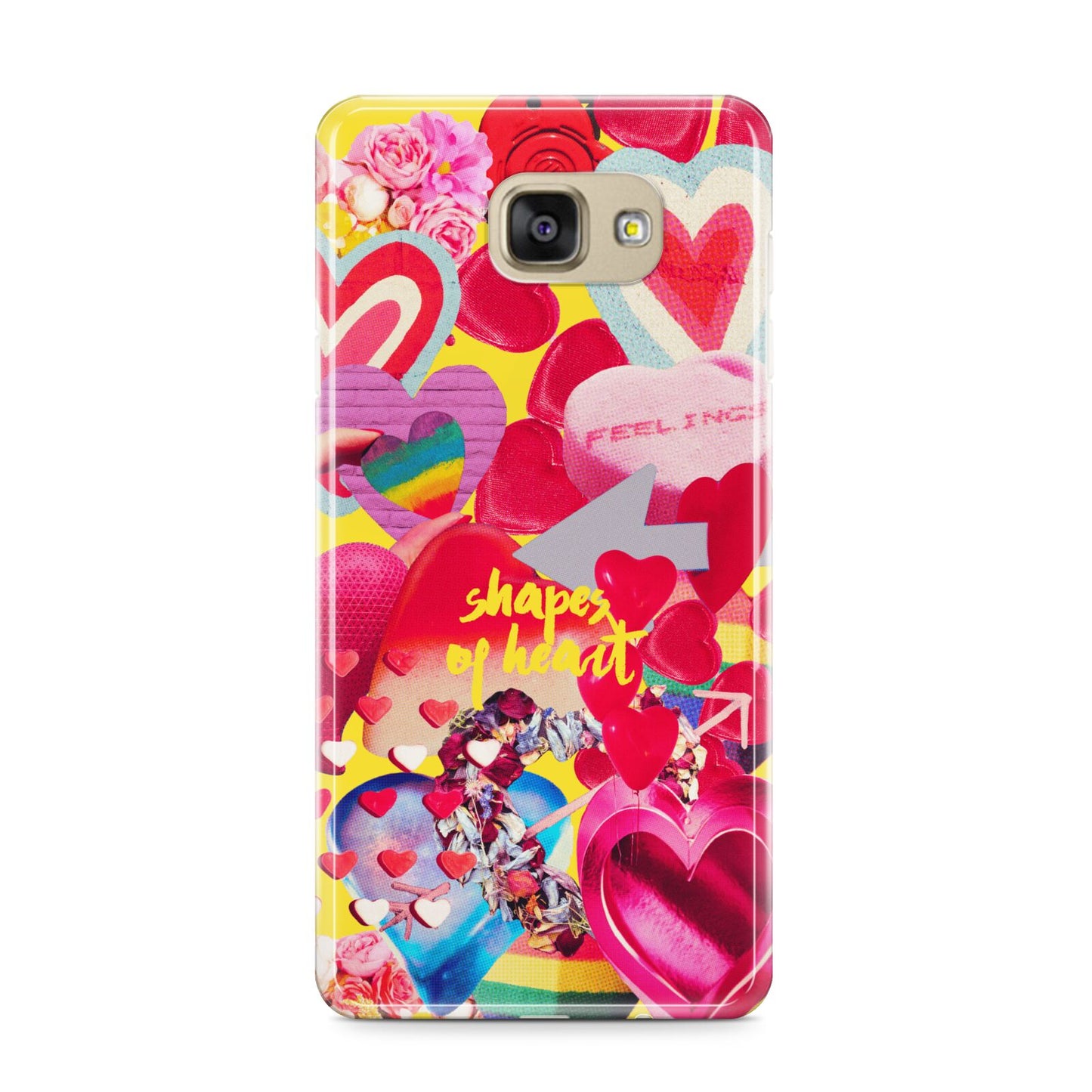 Valentines Cut Outs Samsung Galaxy A9 2016 Case on gold phone