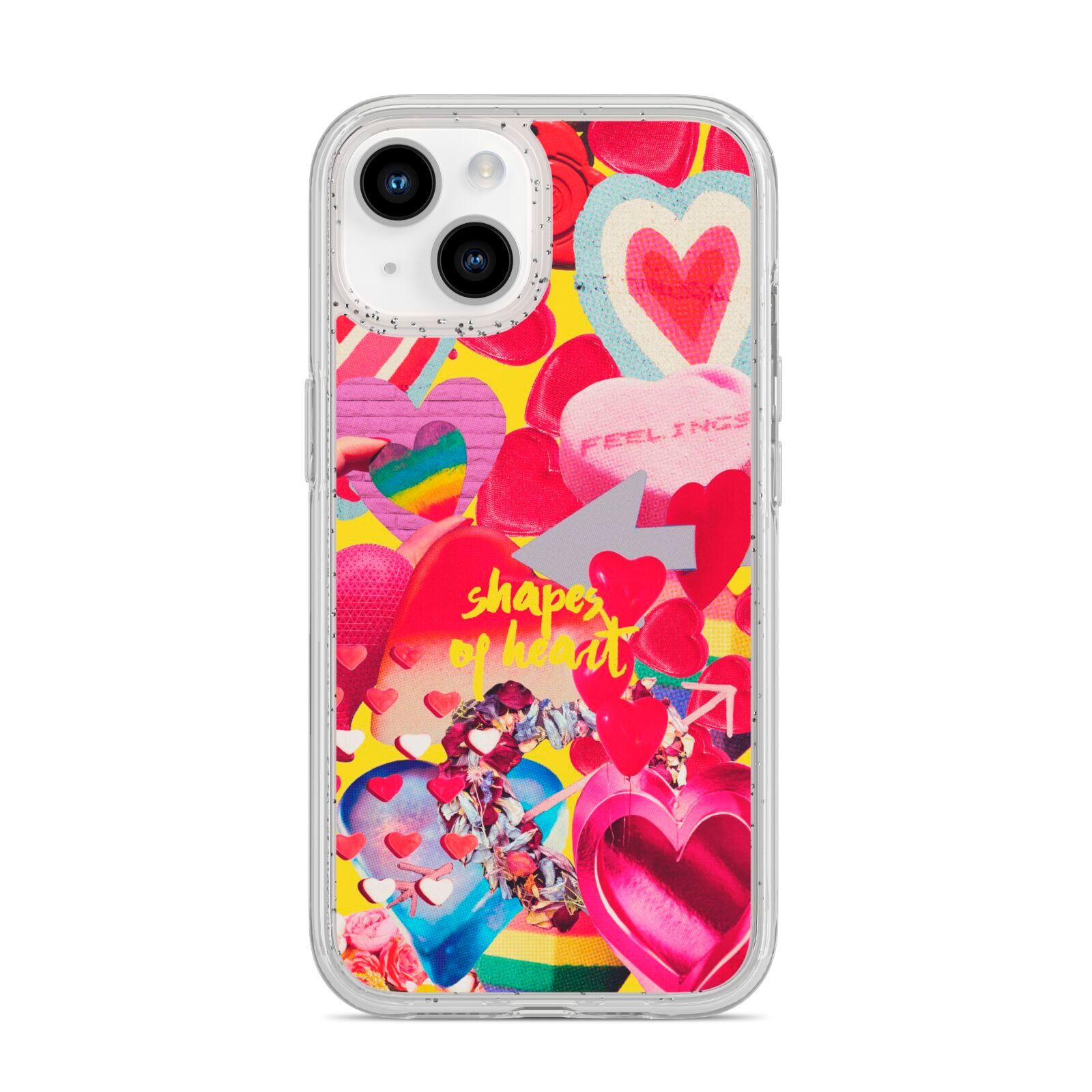 Valentines Cut Outs iPhone 14 Glitter Tough Case Starlight