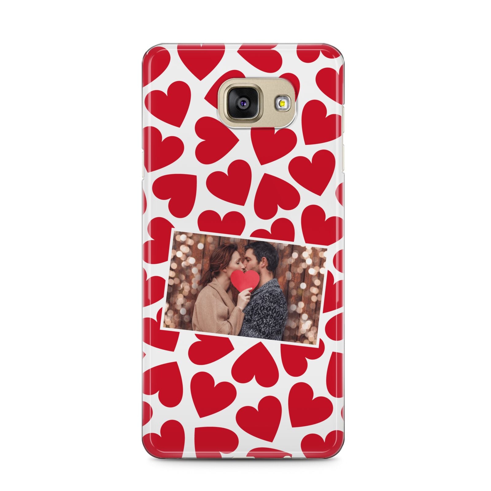 Valentines Day Heart Photo Personalised Samsung Galaxy A5 2016 Case on gold phone