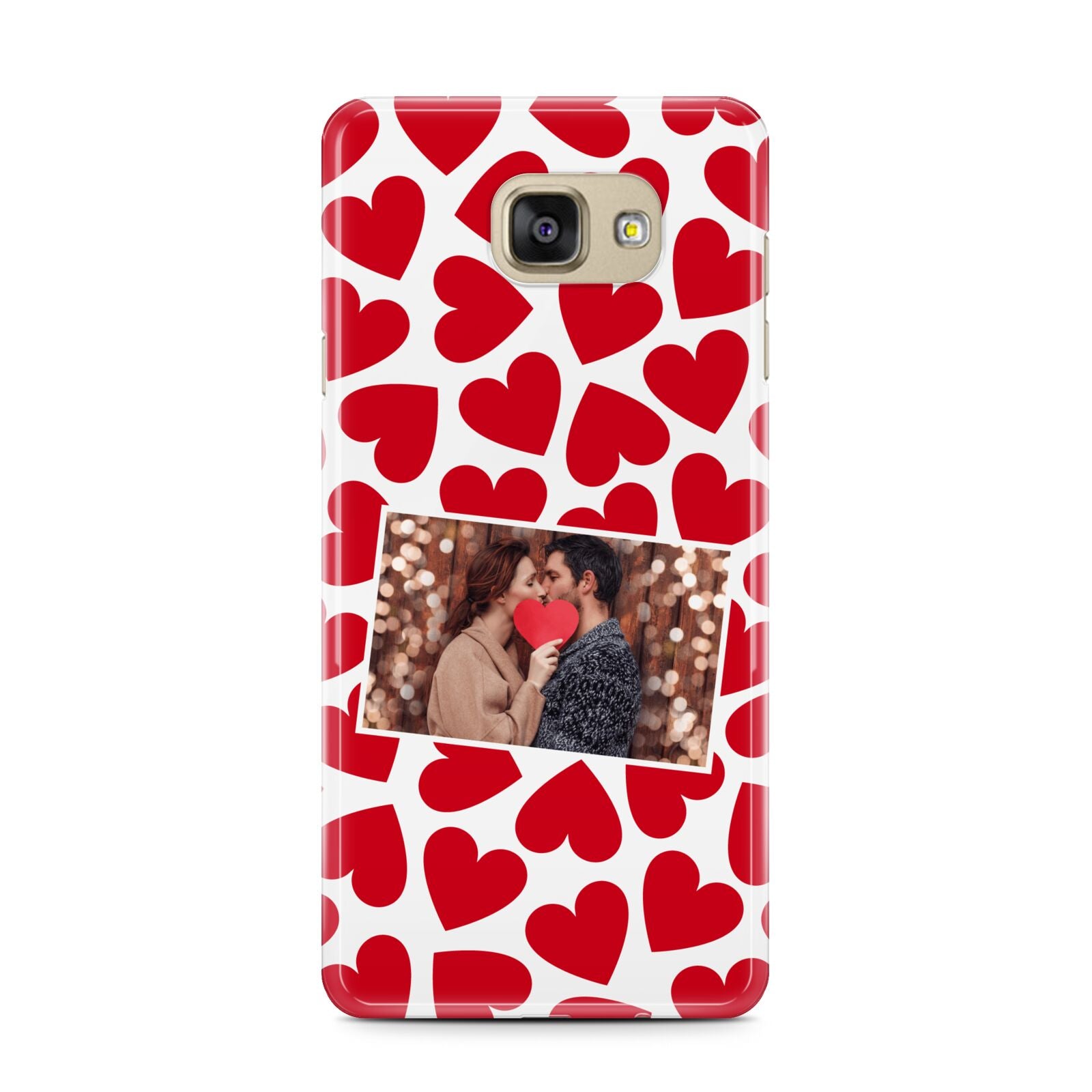 Valentines Day Heart Photo Personalised Samsung Galaxy A7 2016 Case on gold phone