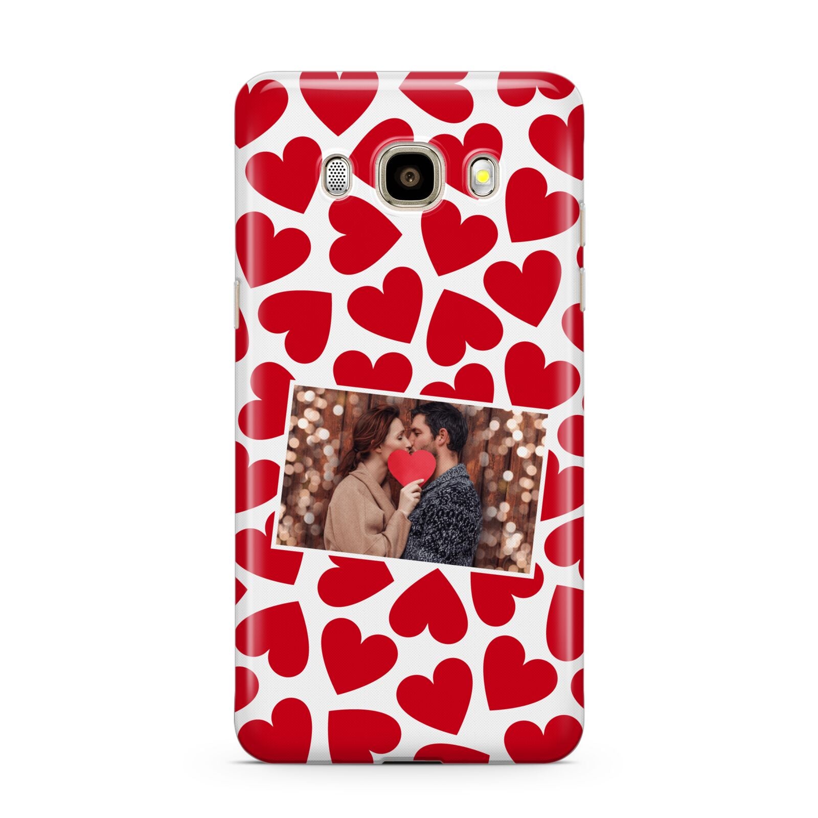 Valentines Day Heart Photo Personalised Samsung Galaxy J7 2016 Case on gold phone