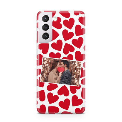 Valentines Day Heart Photo Personalised Samsung S21 Case