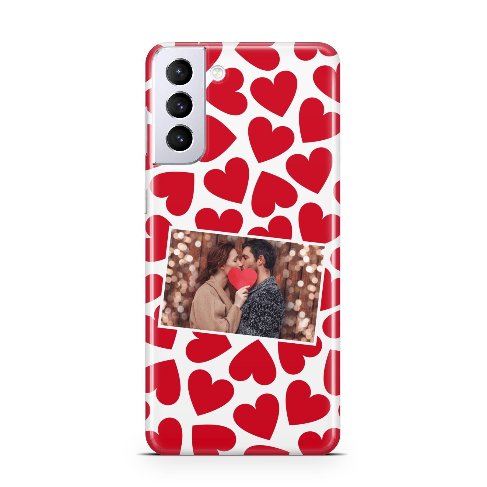 Valentines Day Heart Photo Personalised Samsung S21 Plus Phone Case