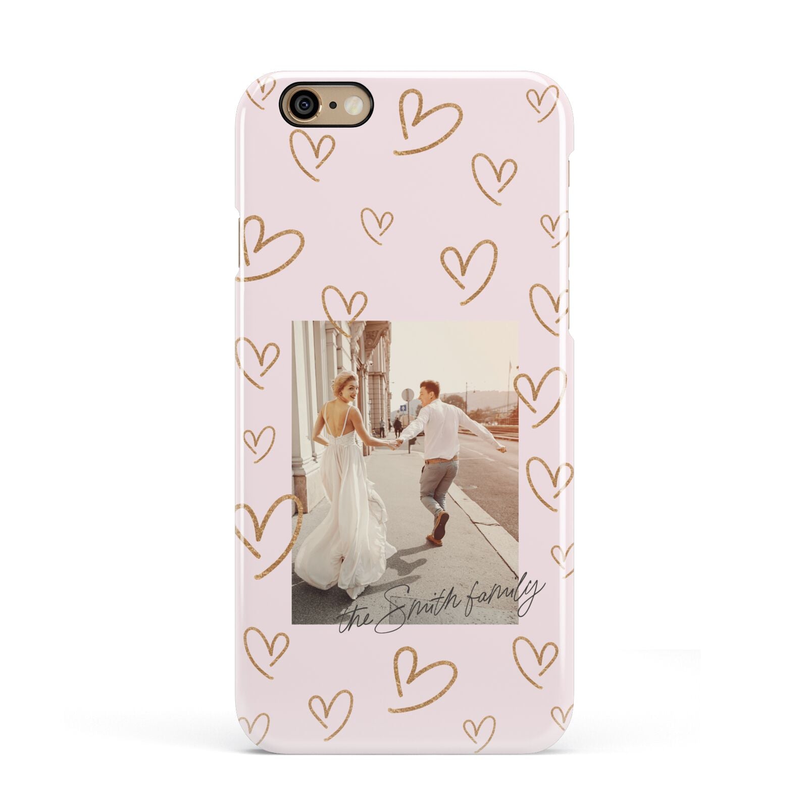 Valentines Day Newly Wed Photo Personalised Apple iPhone 6 3D Snap Case