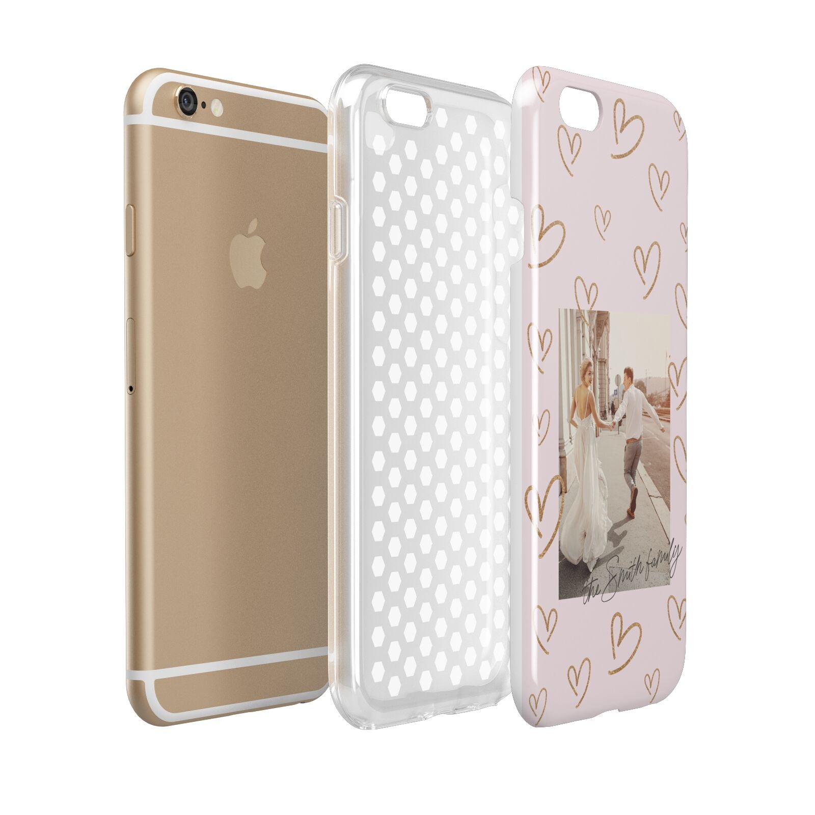 Valentines Day Newly Wed Photo Personalised Apple iPhone 6 3D Tough Case Expanded view