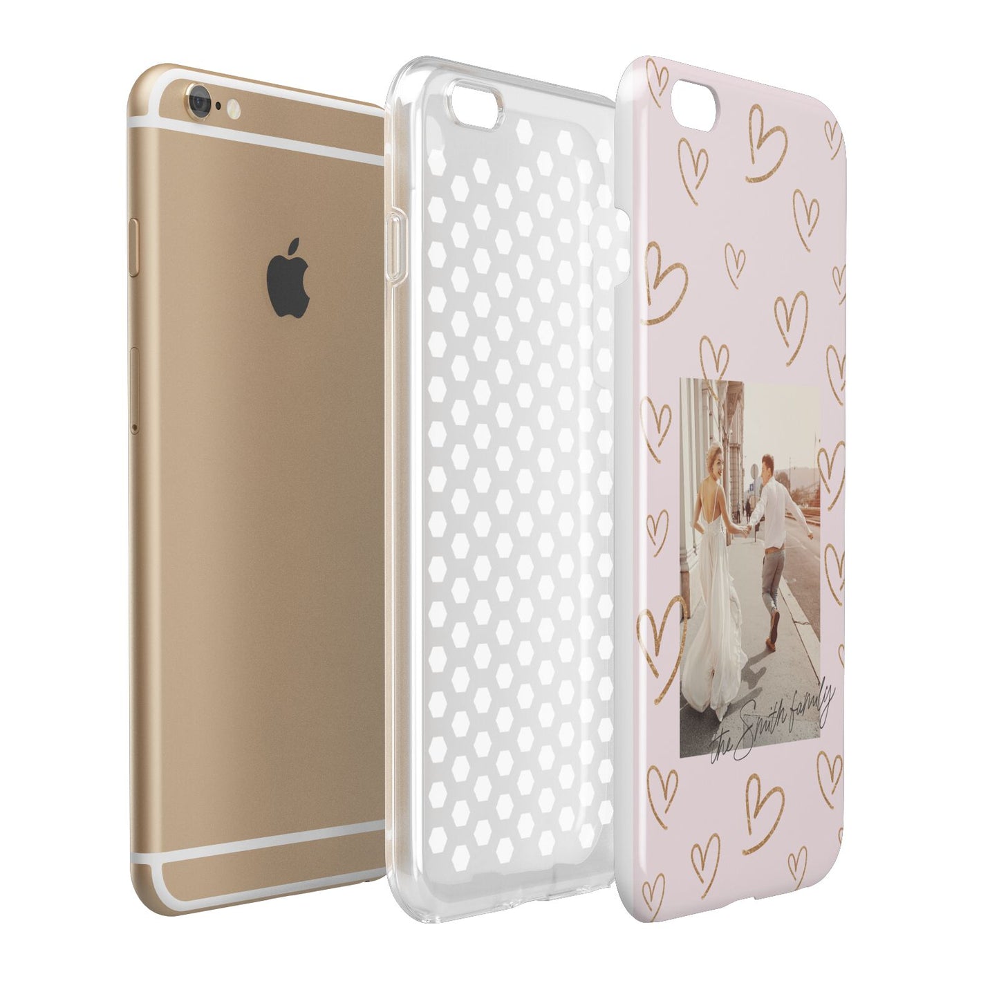 Valentines Day Newly Wed Photo Personalised Apple iPhone 6 Plus 3D Tough Case Expand Detail Image