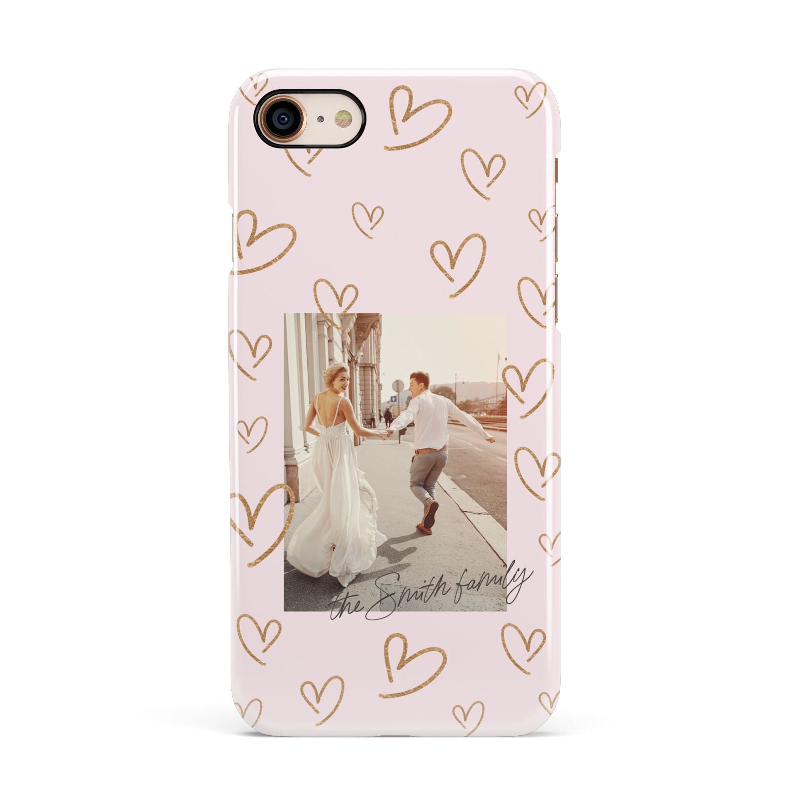 Valentines Day Newly Wed Photo Personalised Apple iPhone 7 8 3D Snap Case