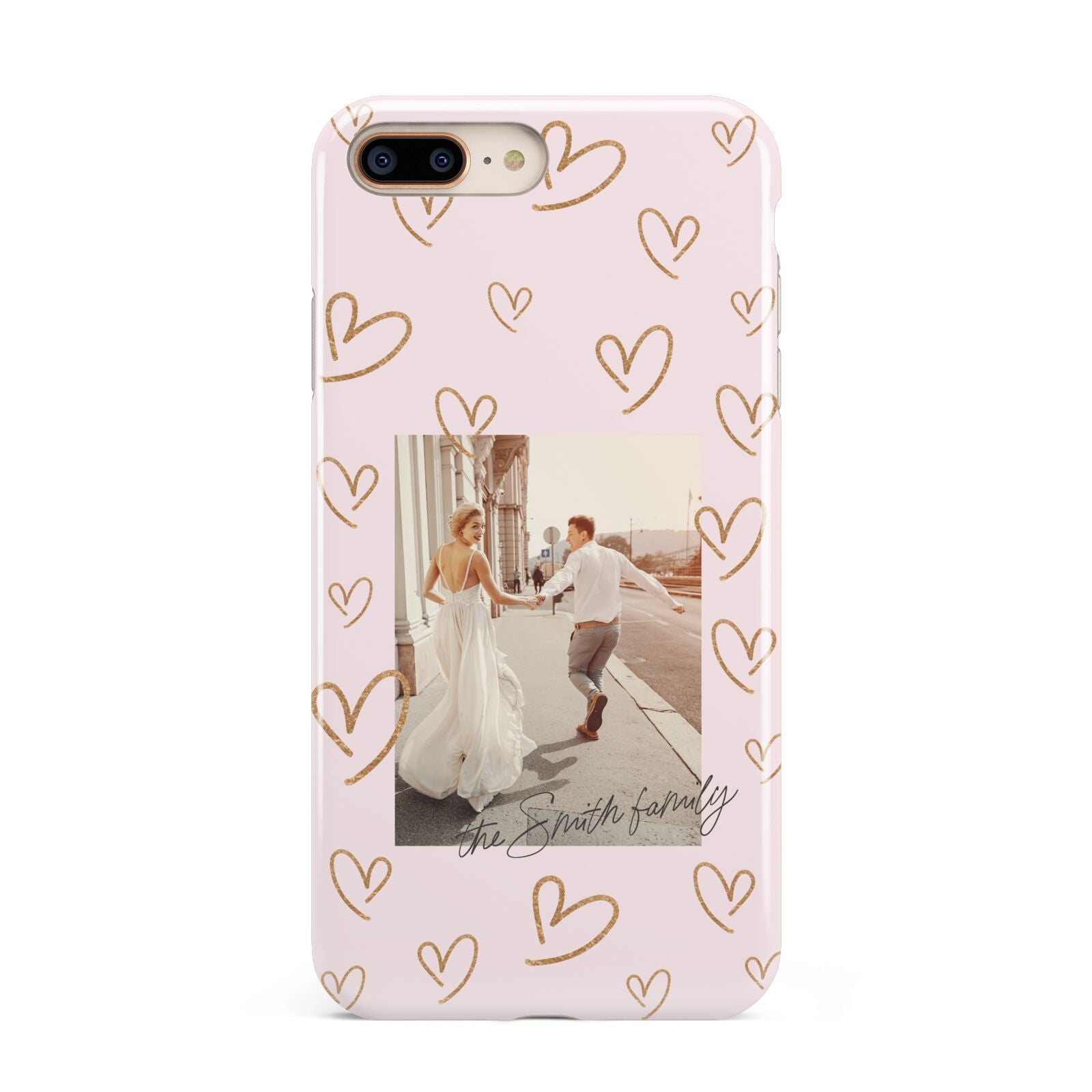 Valentines Day Newly Wed Photo Personalised Apple iPhone 7 8 Plus 3D Tough Case