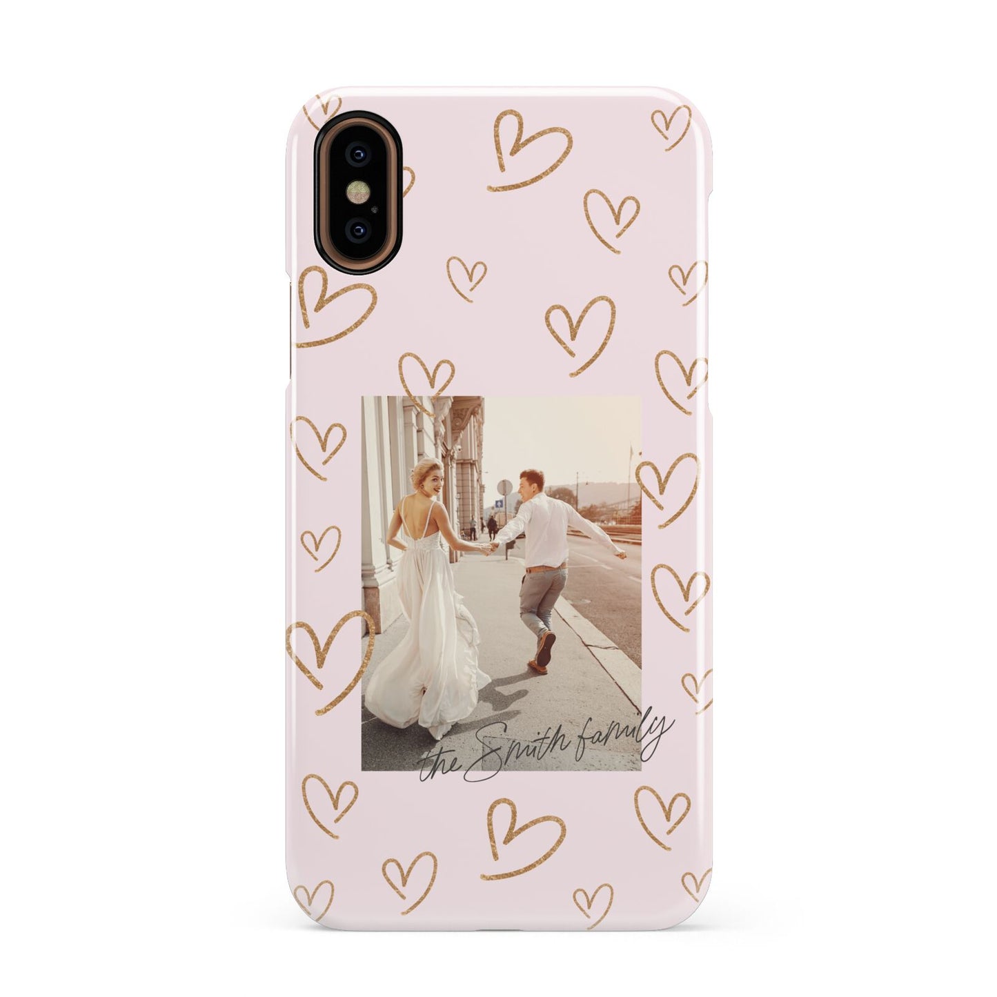 Valentines Day Newly Wed Photo Personalised Apple iPhone XS 3D Snap Case