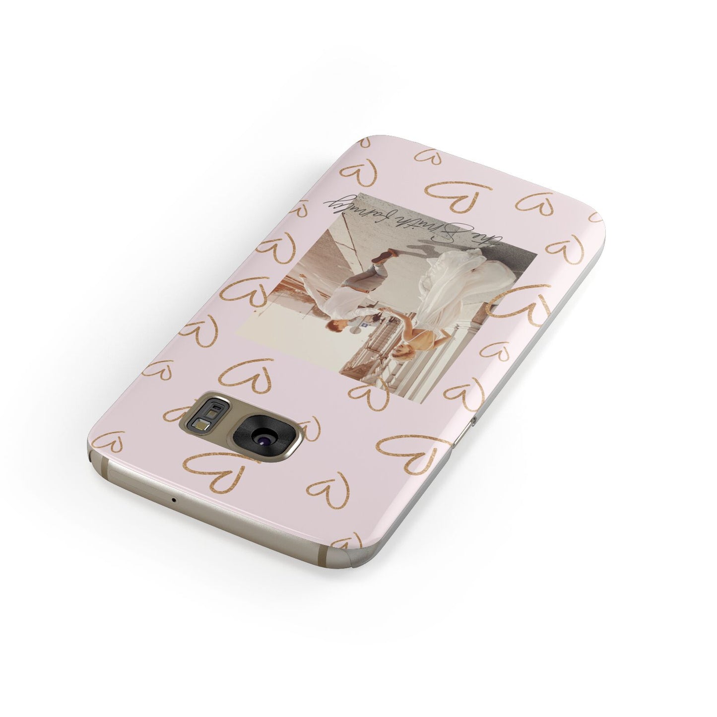 Valentines Day Newly Wed Photo Personalised Samsung Galaxy Case Front Close Up