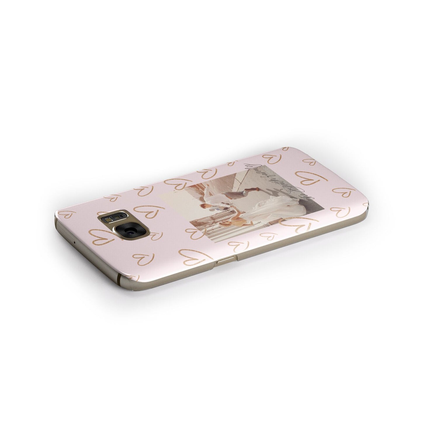 Valentines Day Newly Wed Photo Personalised Samsung Galaxy Case Side Close Up