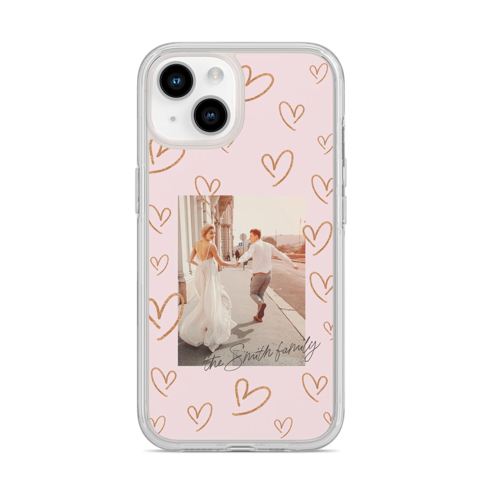 Valentines Day Newly Wed Photo Personalised iPhone 14 Clear Tough Case Starlight