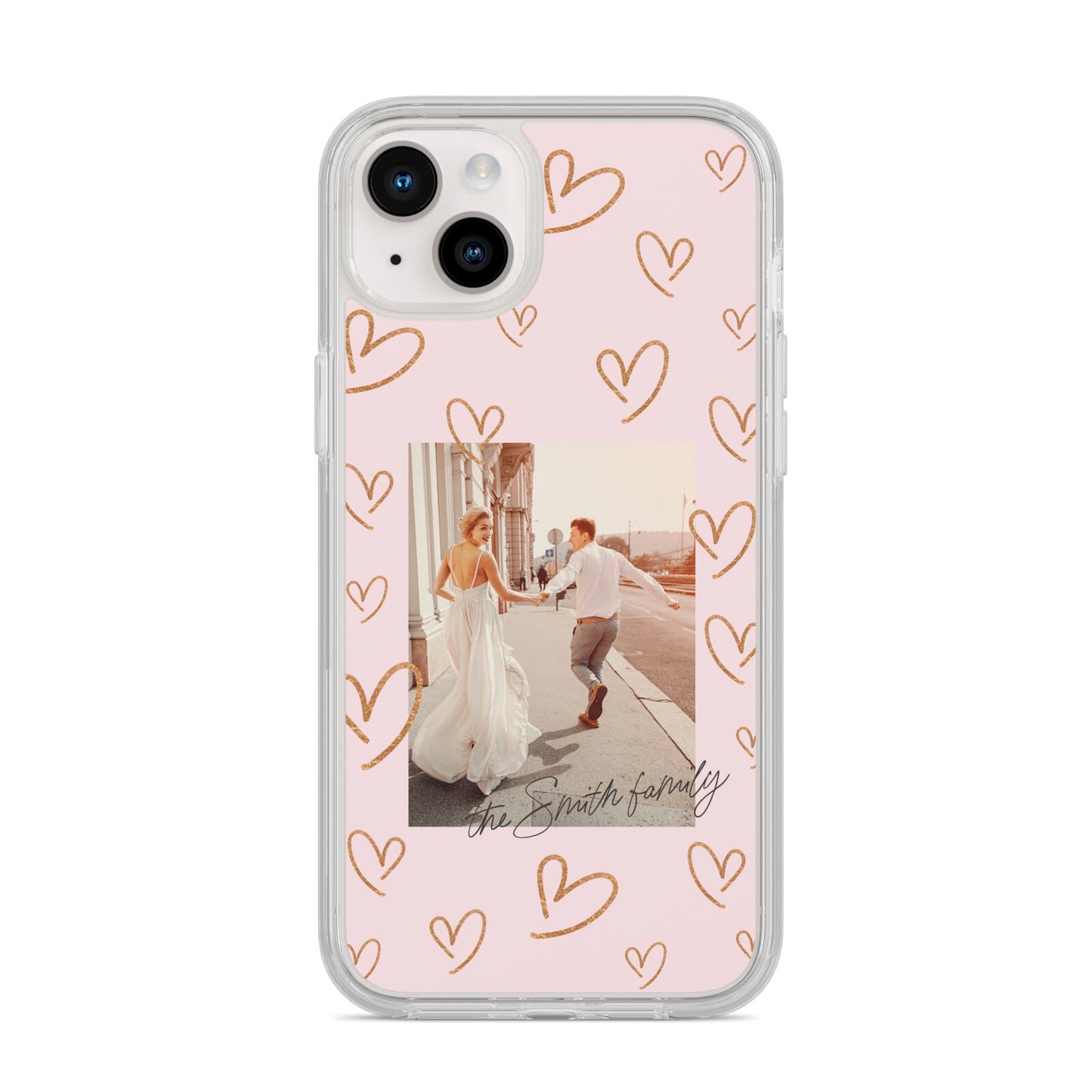 Valentines Day Newly Wed Photo Personalised iPhone 14 Plus Clear Tough Case Starlight