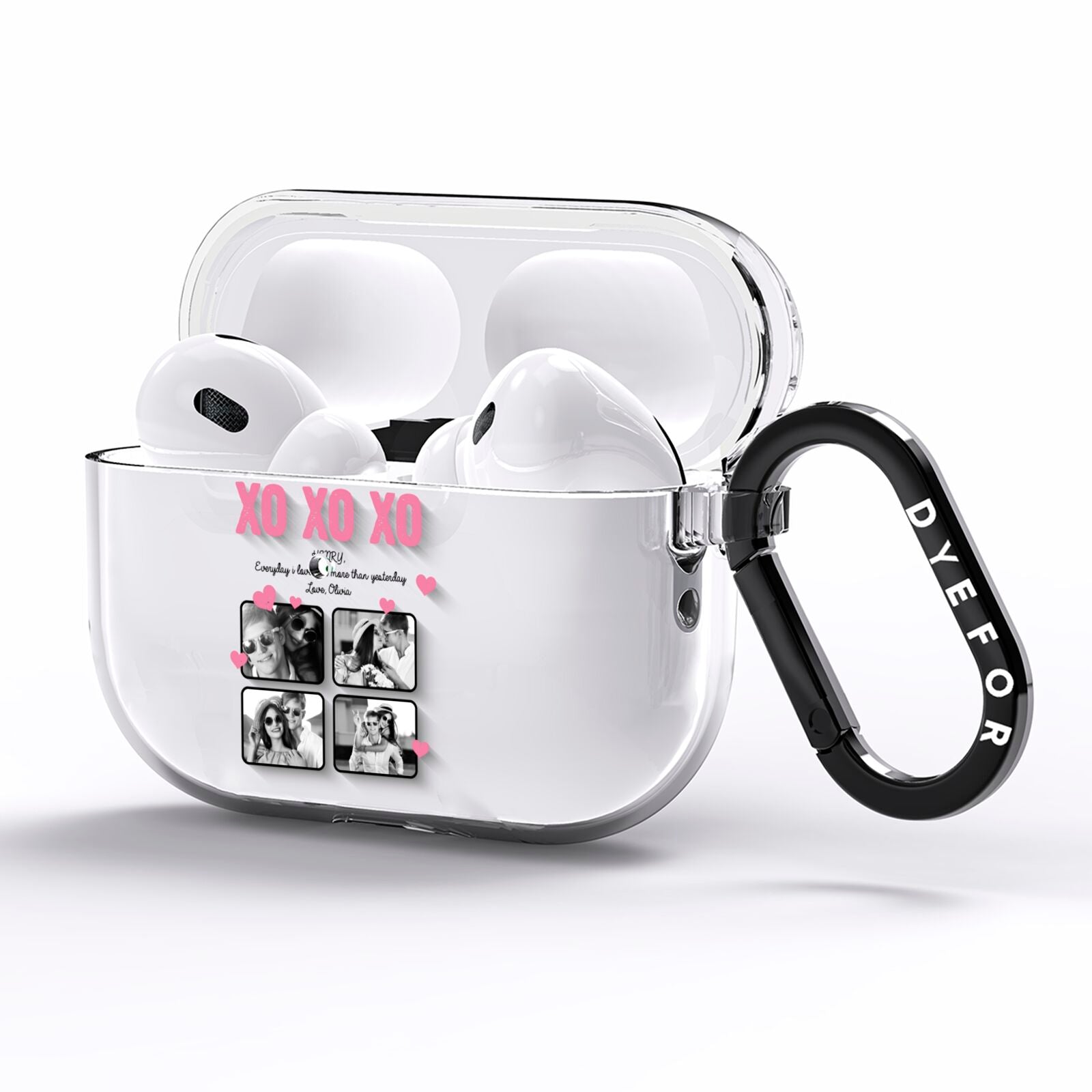 Valentines Day Photo Collage AirPods Pro Clear Case Side Image