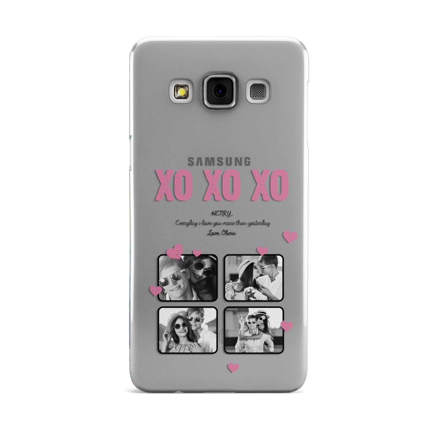 Valentines Day Photo Collage Samsung Galaxy A3 Case