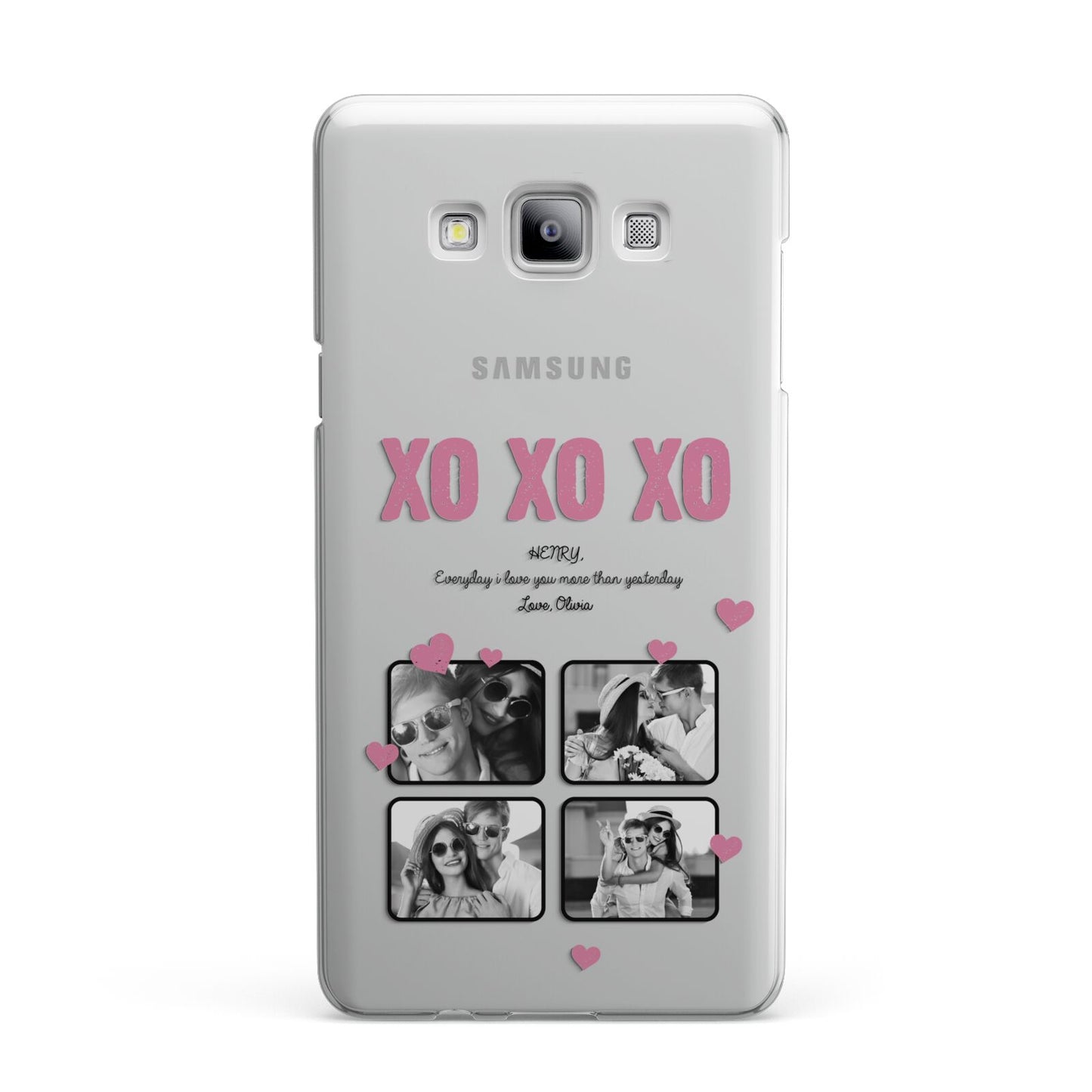 Valentines Day Photo Collage Samsung Galaxy A7 2015 Case