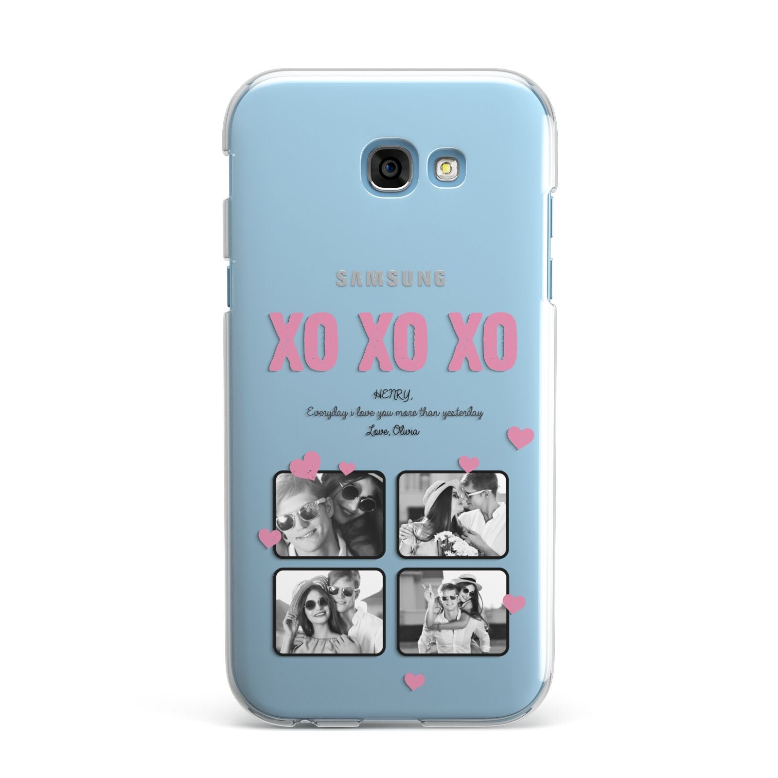 Valentines Day Photo Collage Samsung Galaxy A7 2017 Case