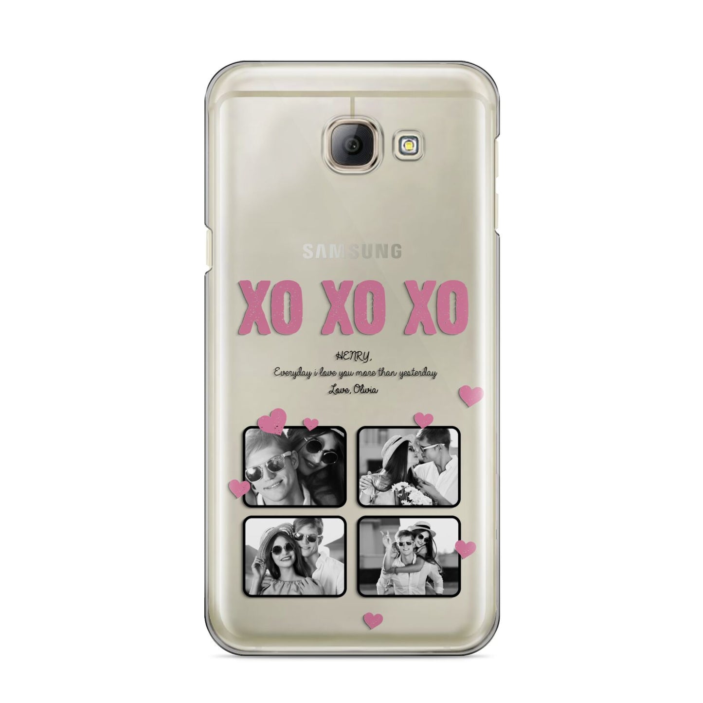 Valentines Day Photo Collage Samsung Galaxy A8 2016 Case