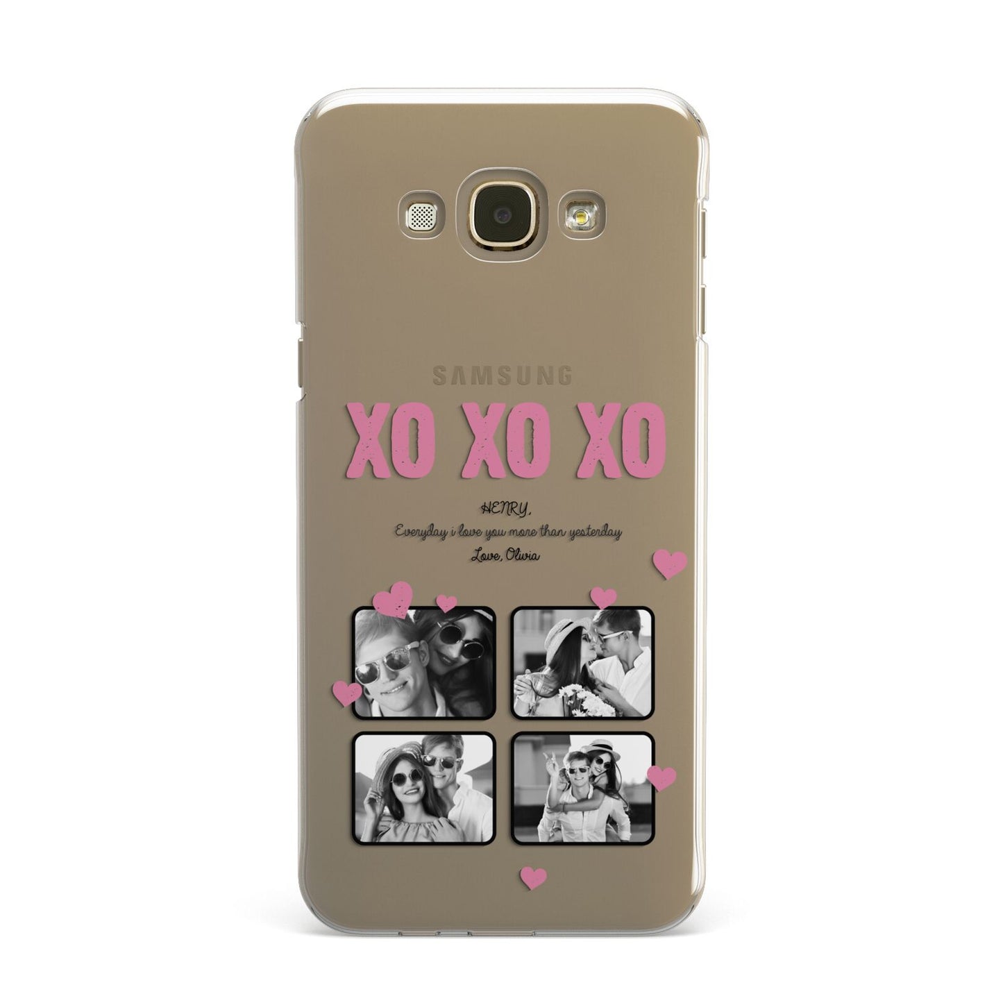 Valentines Day Photo Collage Samsung Galaxy A8 Case