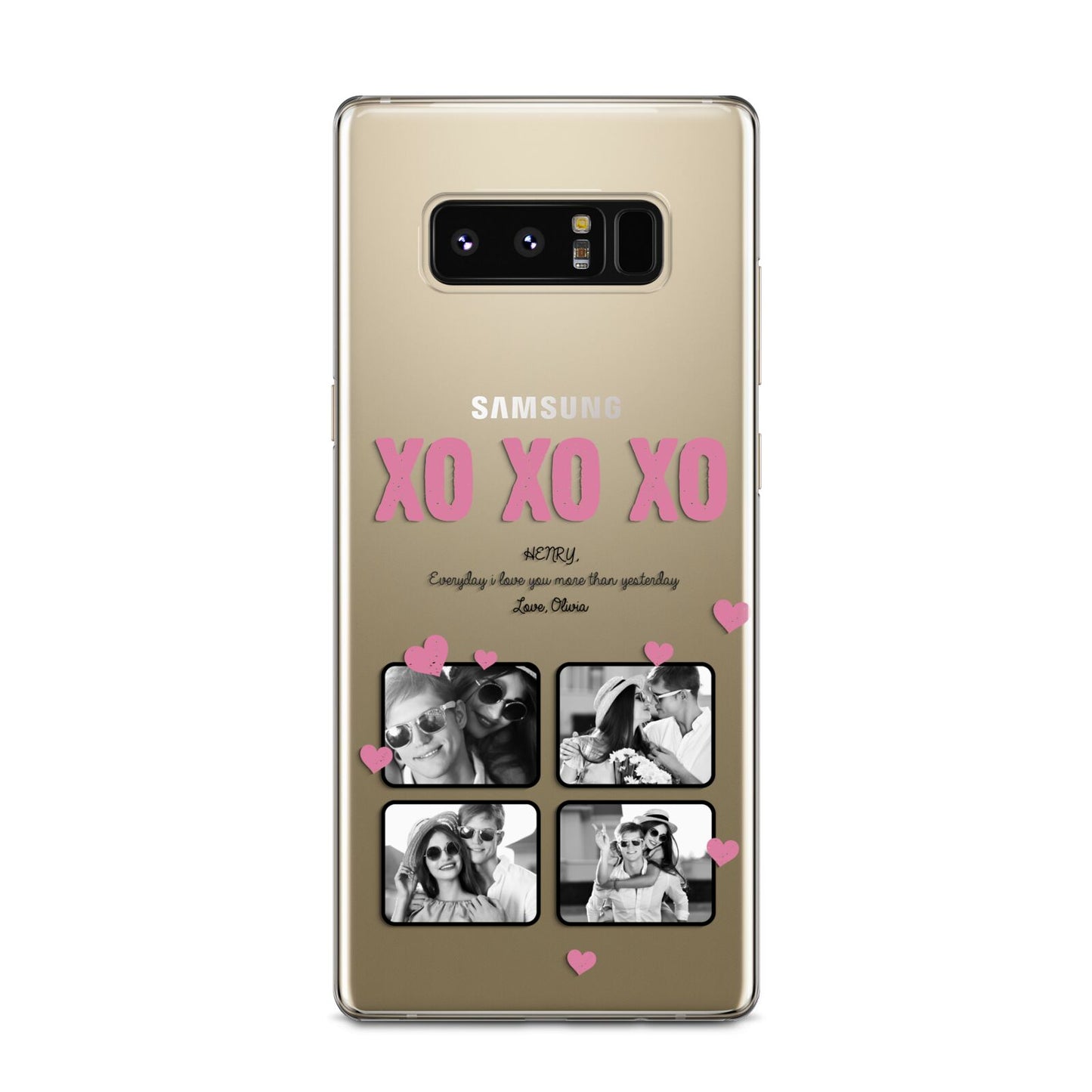 Valentines Day Photo Collage Samsung Galaxy Note 8 Case