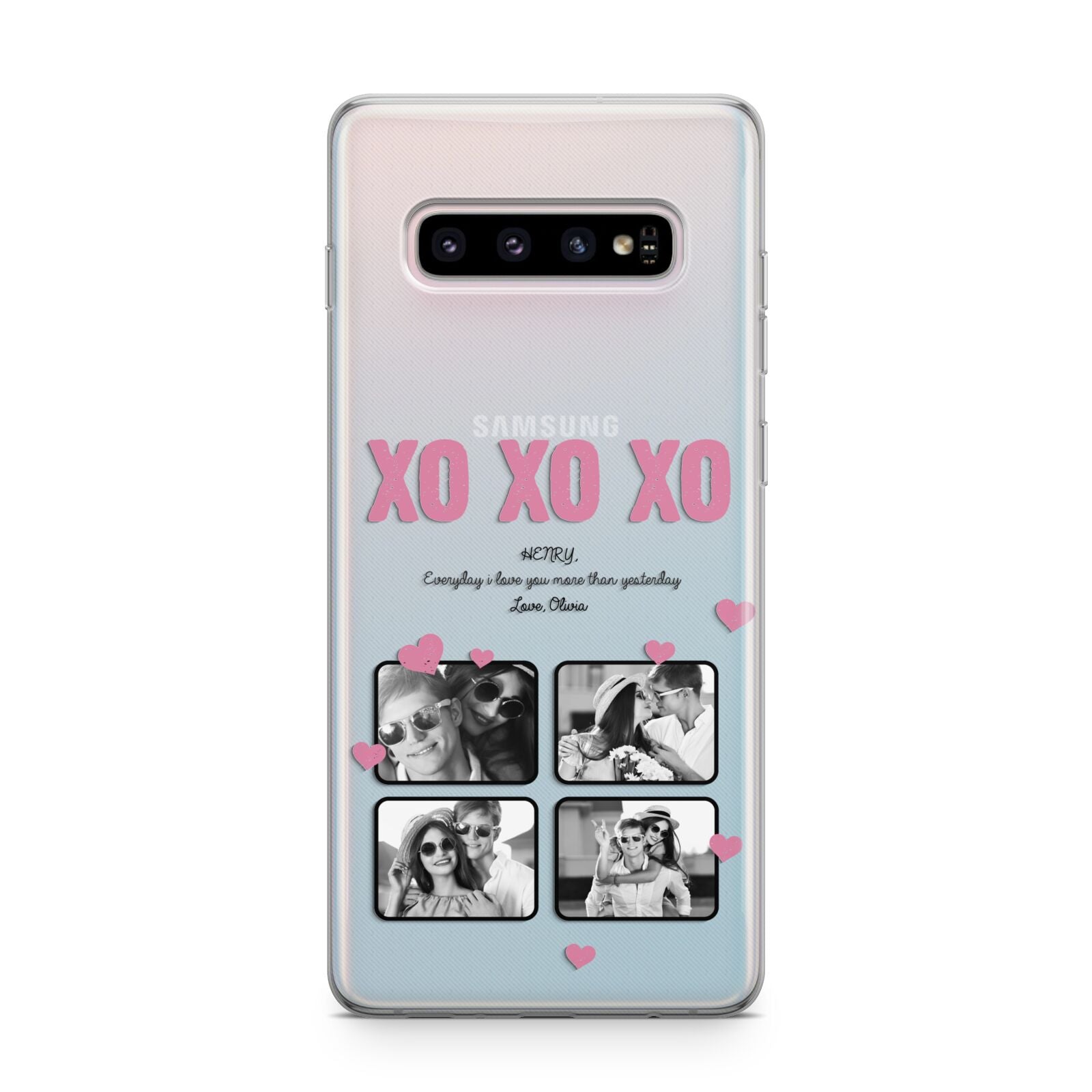 Valentines Day Photo Collage Samsung Galaxy S10 Plus Case