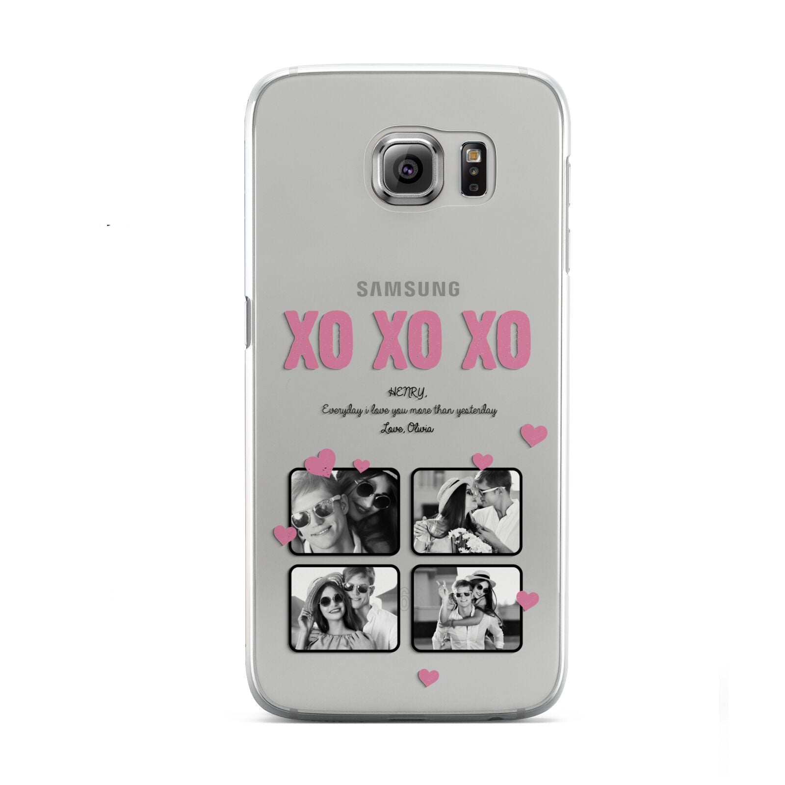 Valentines Day Photo Collage Samsung Galaxy S6 Case