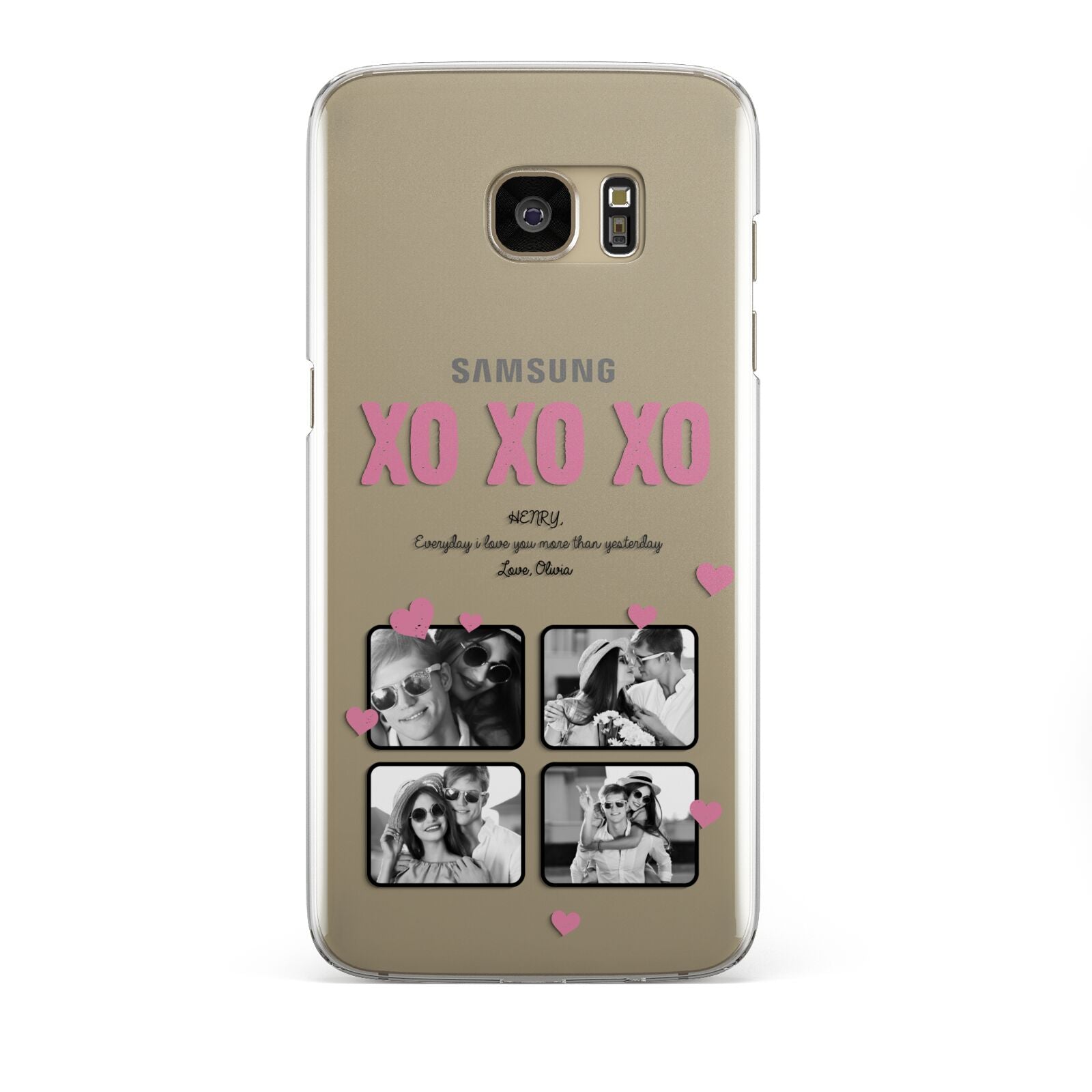 Valentines Day Photo Collage Samsung Galaxy S7 Edge Case