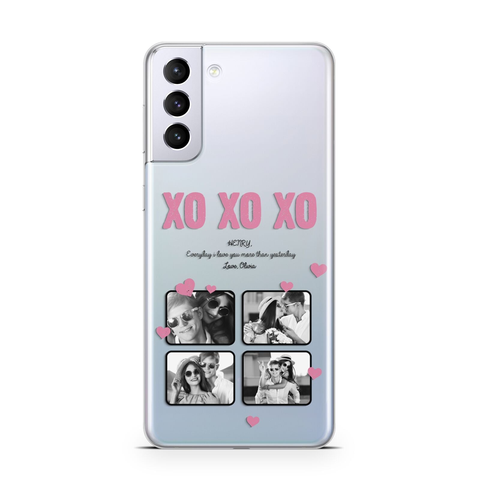 Valentines Day Photo Collage Samsung S21 Plus Case