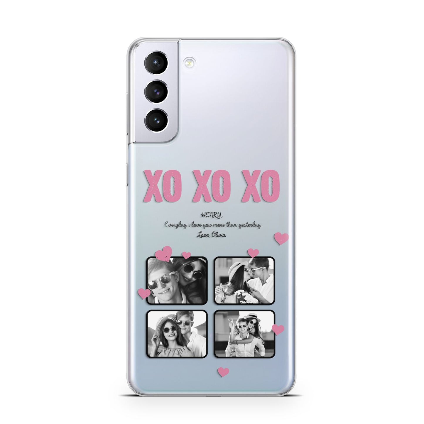 Valentines Day Photo Collage Samsung S21 Plus Phone Case