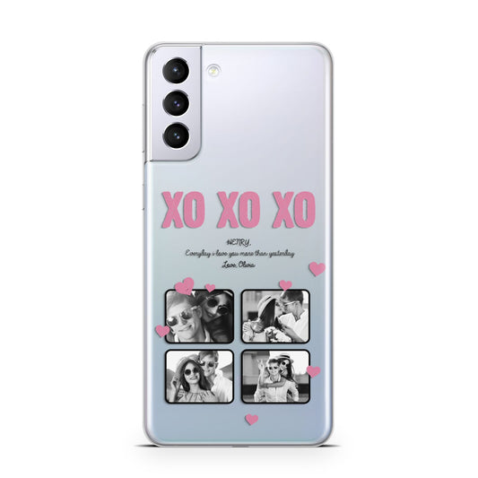 Valentines Day Photo Collage Samsung S21 Plus Phone Case