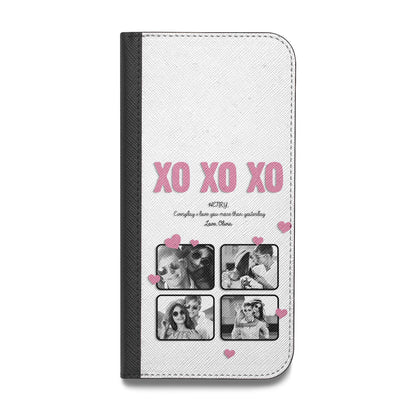 Valentines Day Photo Collage Vegan Leather Flip Samsung Case