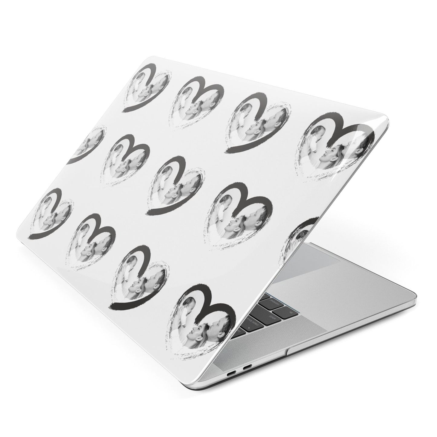 Valentines Day Photo Personalised Apple MacBook Case Side View