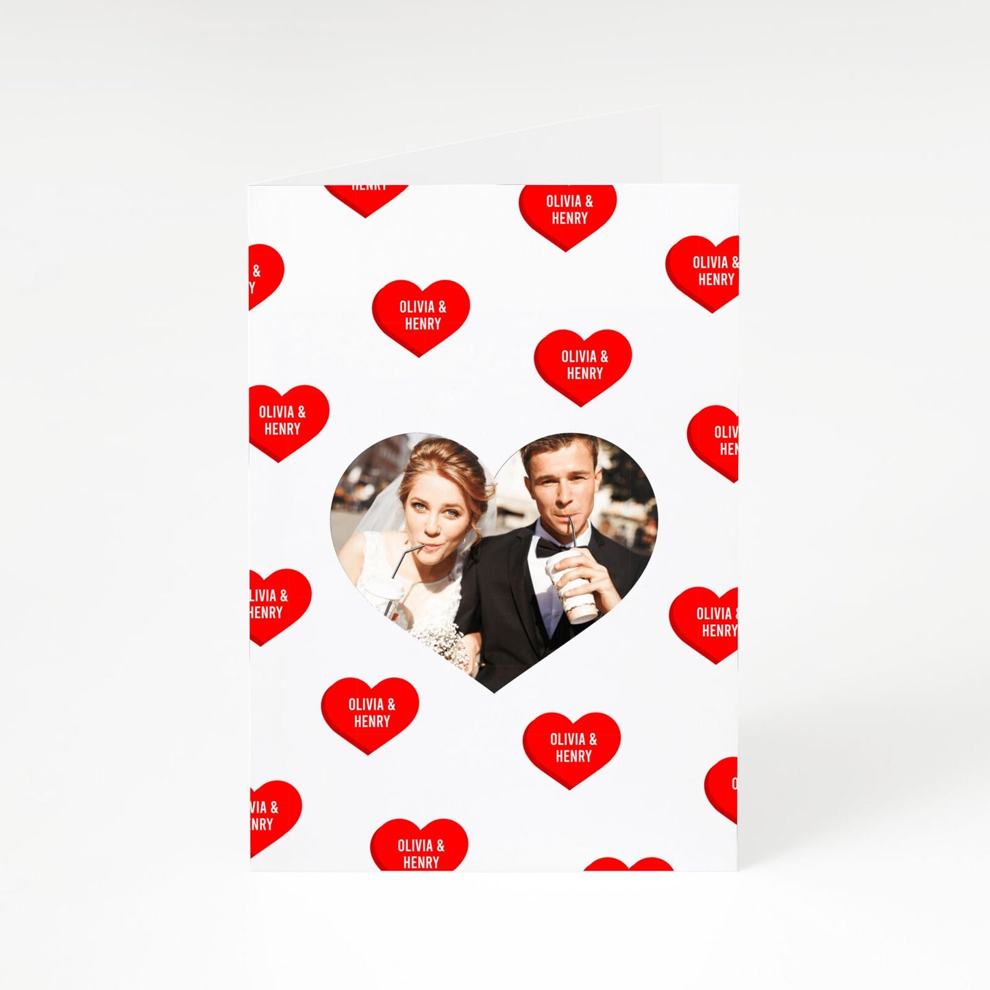 Valentines Day Photo Upload A5 Greetings Card