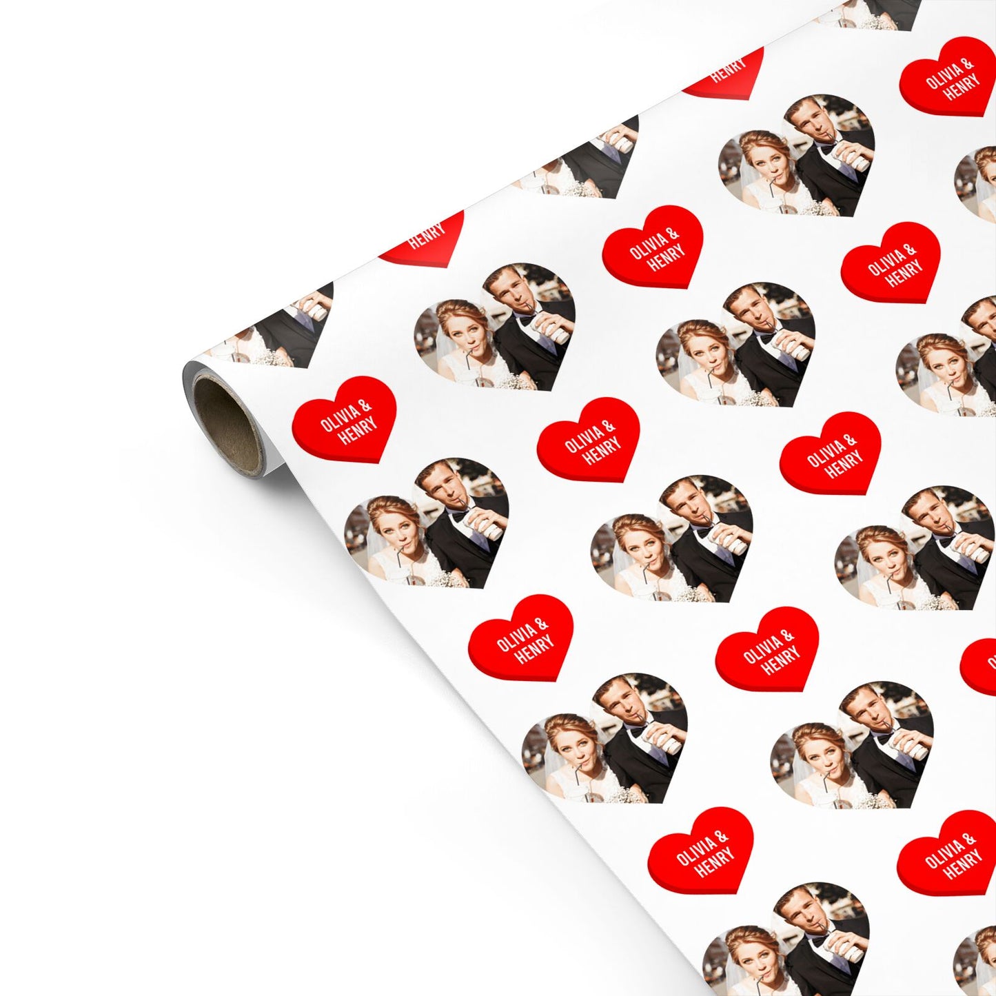 Valentines Day Photo Upload Personalised Gift Wrap