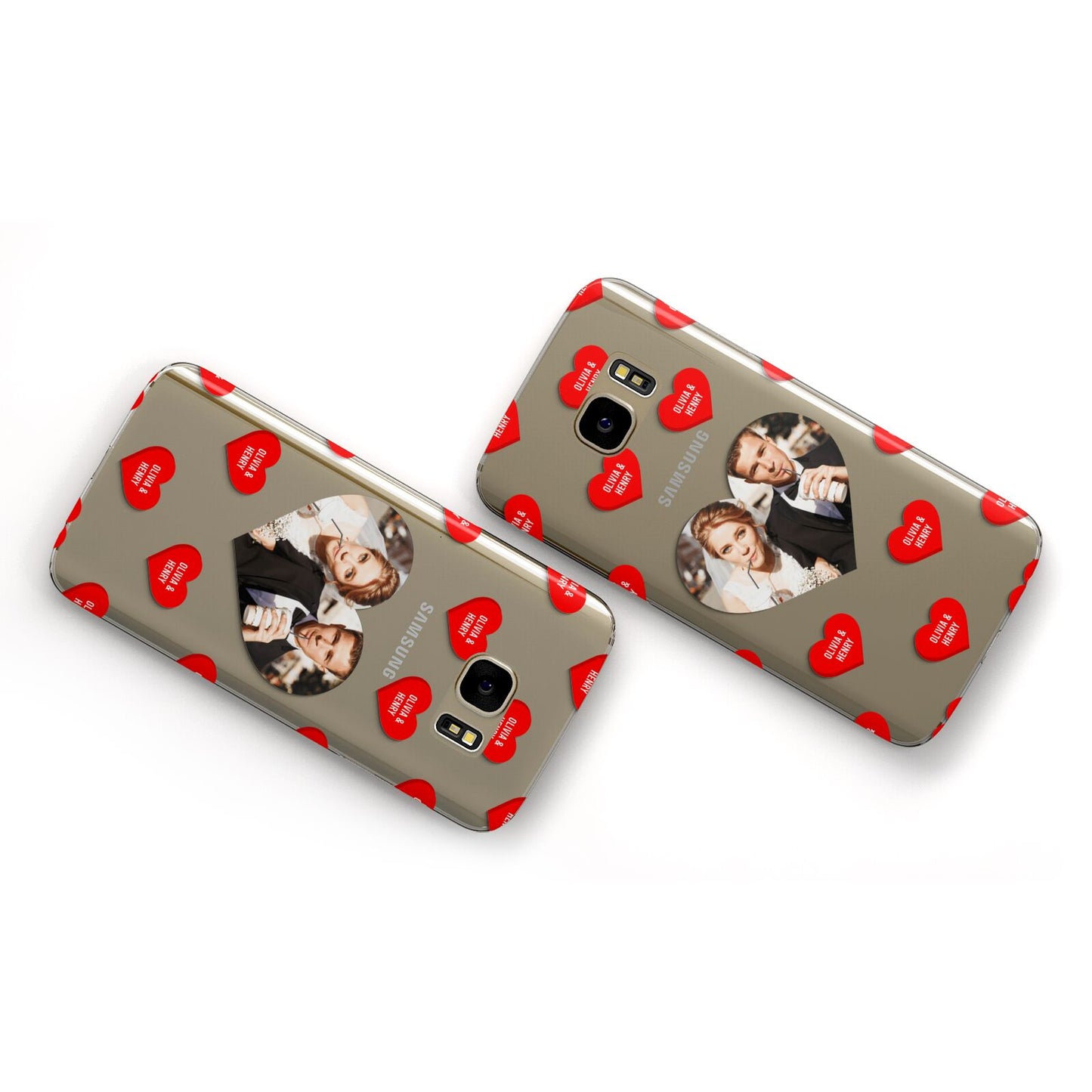 Valentines Day Photo Upload Samsung Galaxy Case Flat Overview