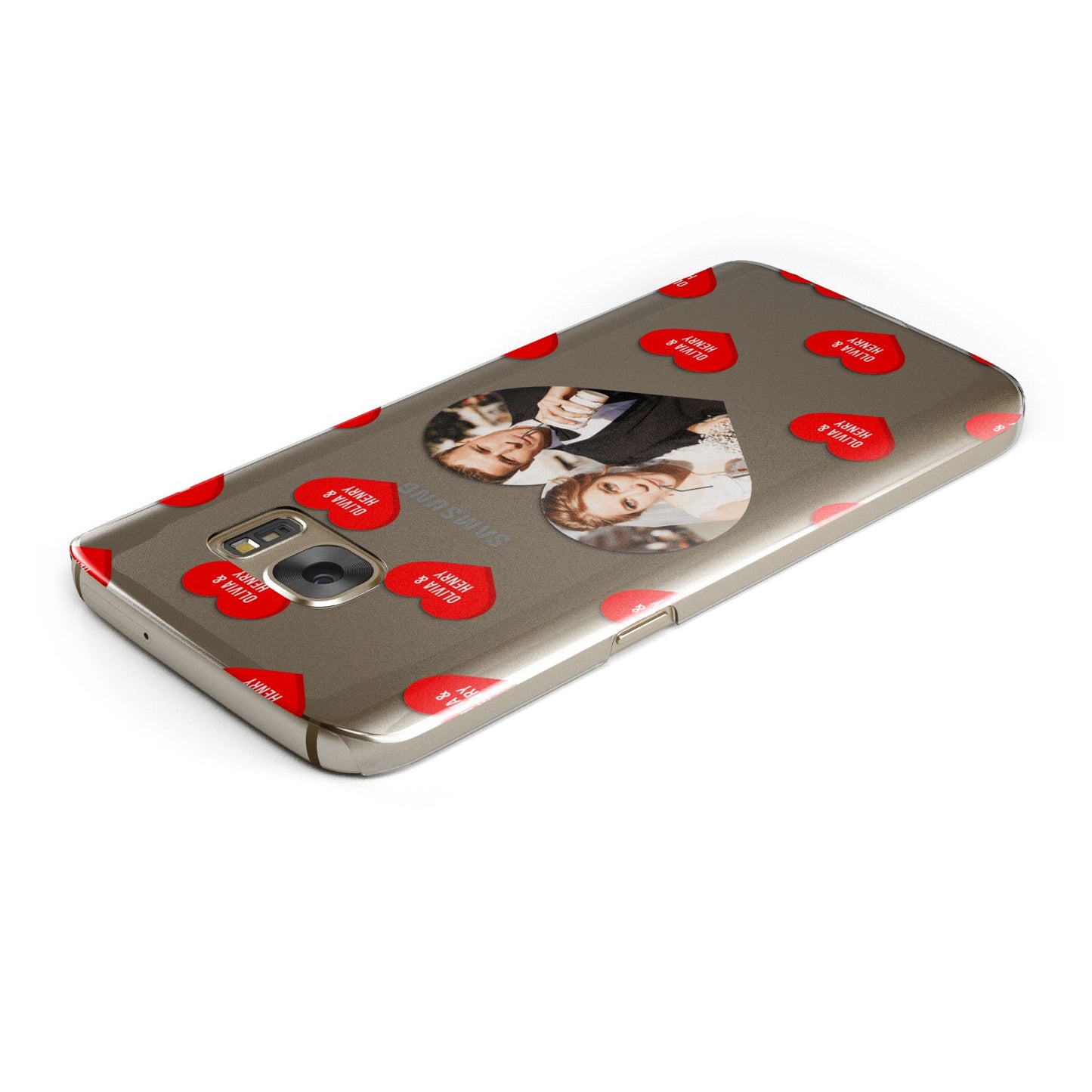 Valentines Day Photo Upload Samsung Galaxy Case Top Cutout