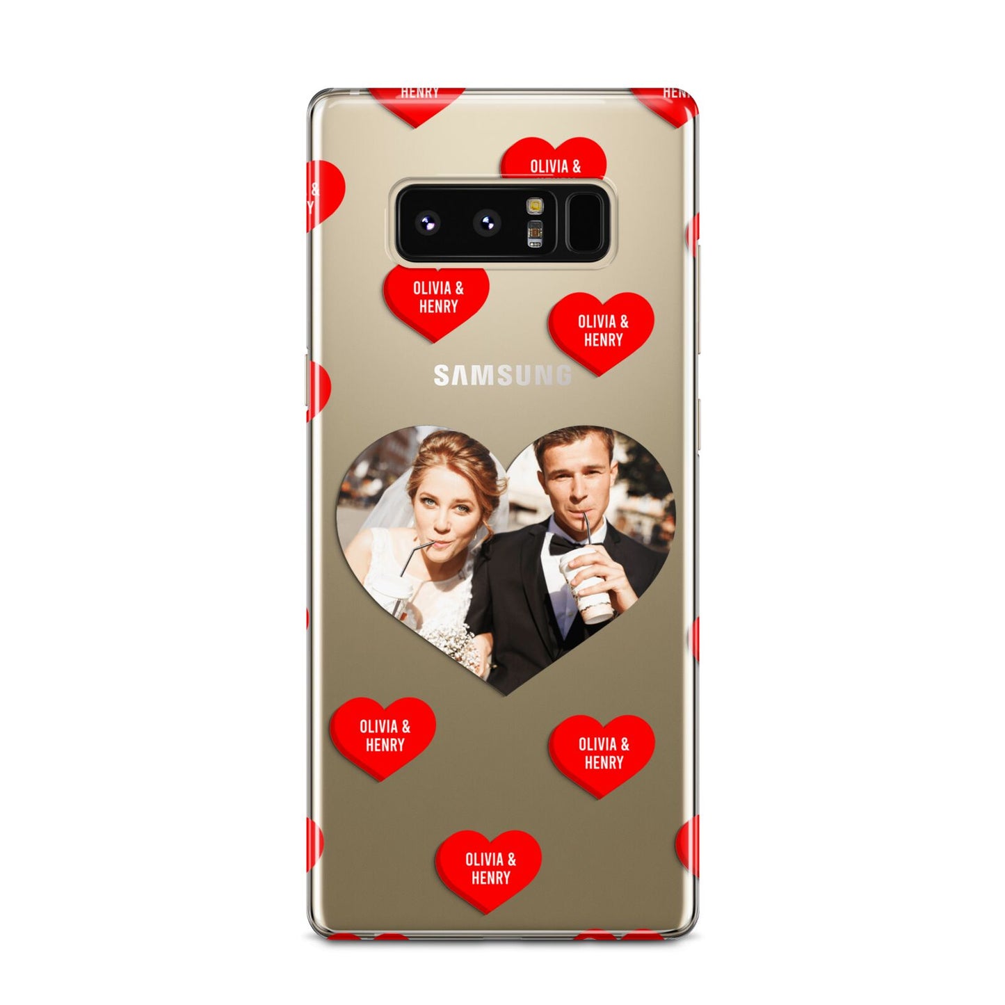 Valentines Day Photo Upload Samsung Galaxy Note 8 Case