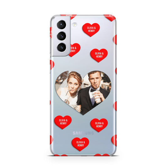 Valentines Day Photo Upload Samsung S21 Plus Phone Case