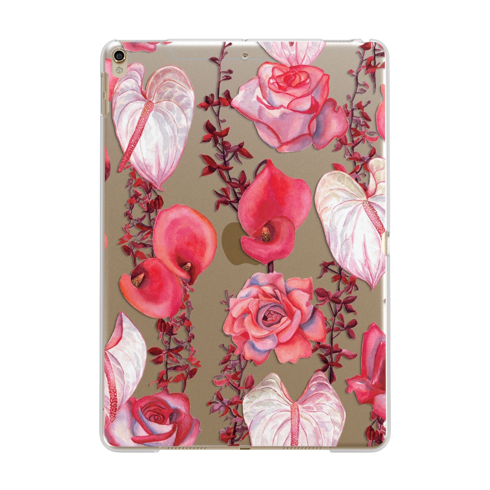 Valentines Flowers Apple iPad Gold Case