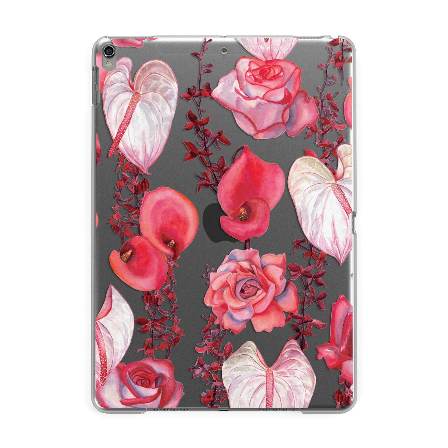 Valentines Flowers Apple iPad Grey Case