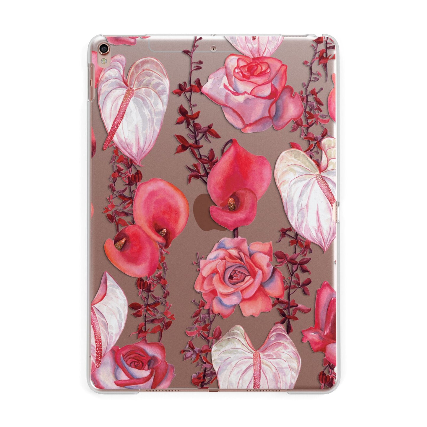 Valentines Flowers Apple iPad Rose Gold Case