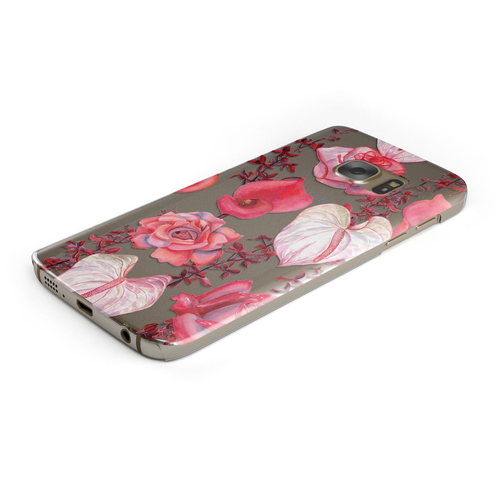 Valentines Flowers Protective Samsung Galaxy Case Angled Image