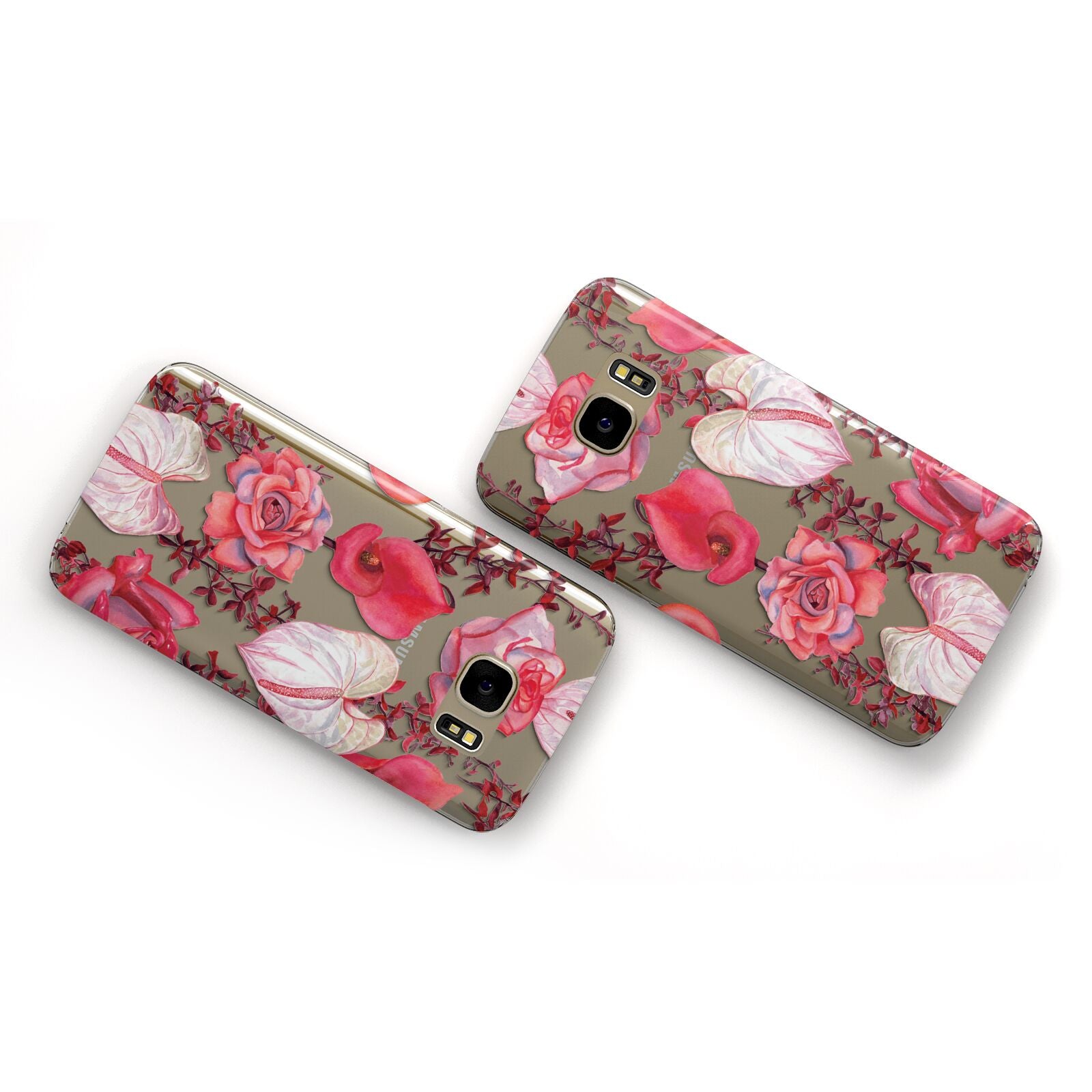 Valentines Flowers Samsung Galaxy Case Flat Overview